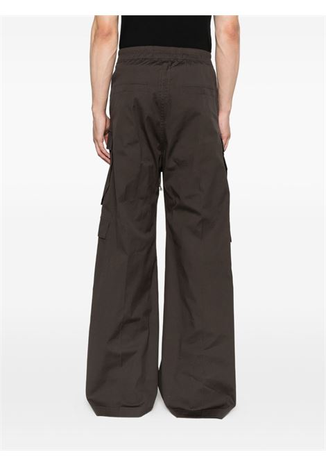 Pantaloni cargo con coulisse in marrone Rick owens - uomo RICK OWENS | RU02E1339TE78